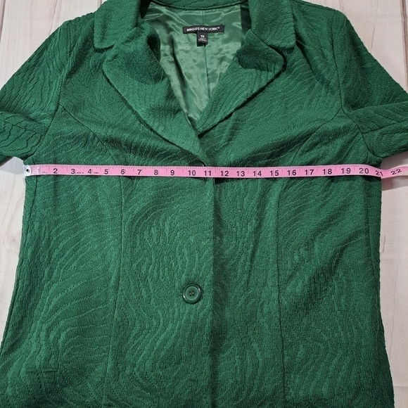 Briggs New York Green Blazer 1X - Picture 4 of 12